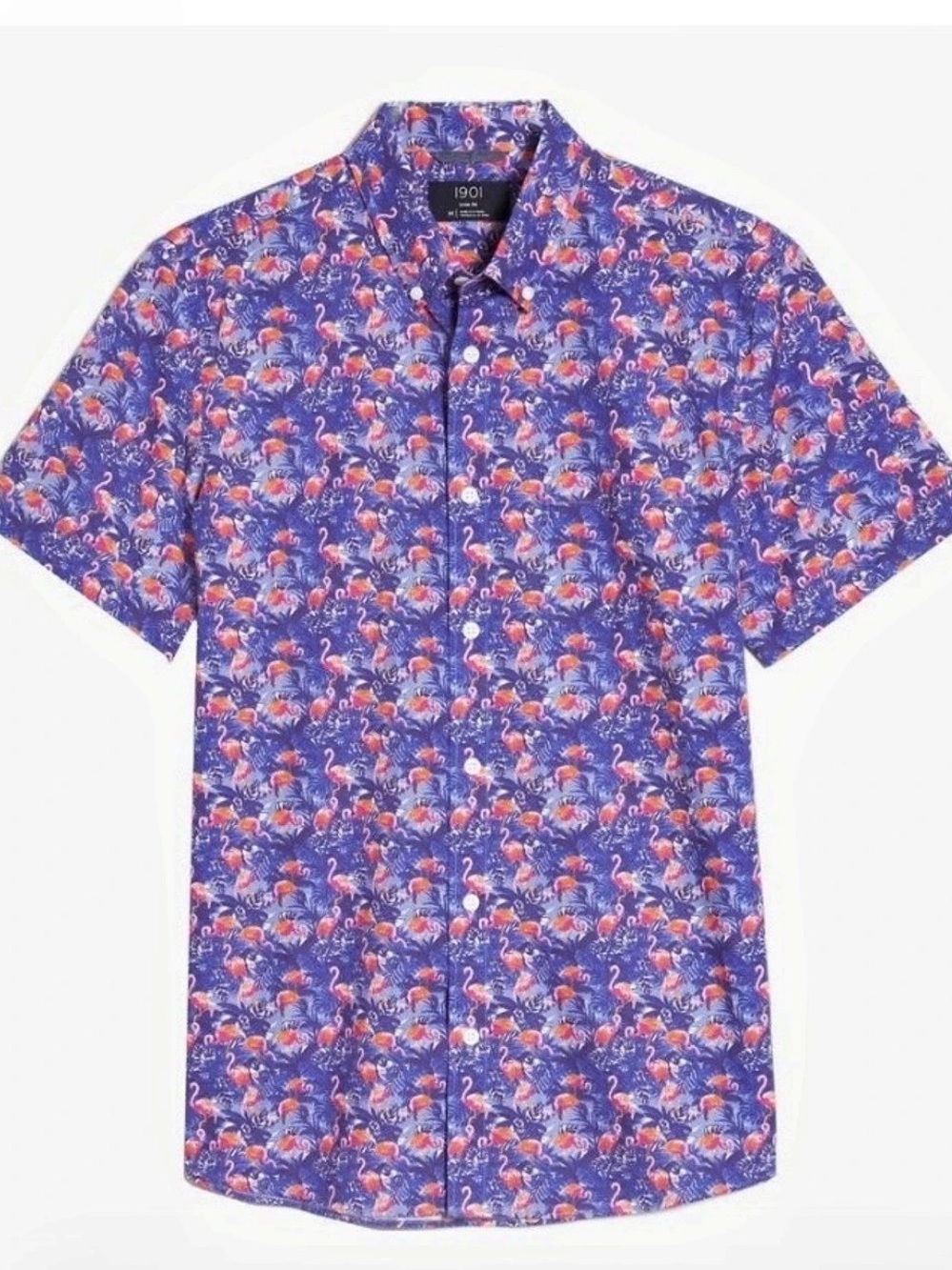 🦩 1901 by Nordstrom Men’s Flamingo Tropical Print Shirt
